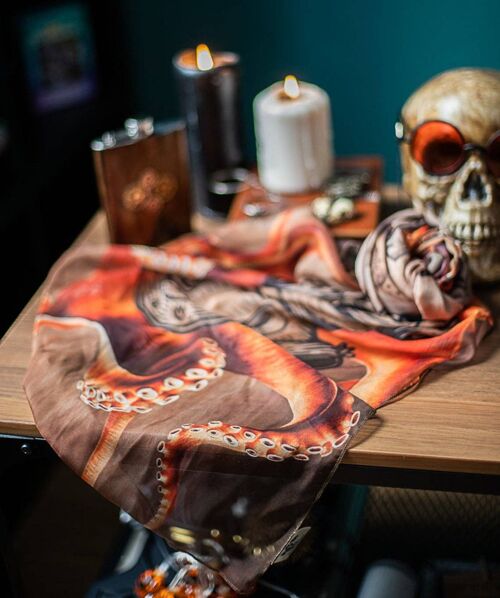 Diving Octopus scarf steampunk victorian cthulhu shawl__