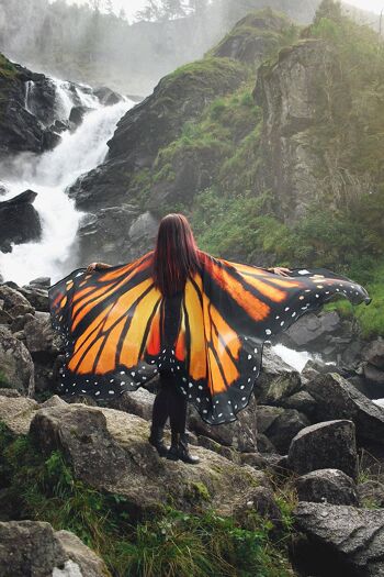 Ailes de papillon Cape longue de monarque Costume de fée danse du ventre__ 1