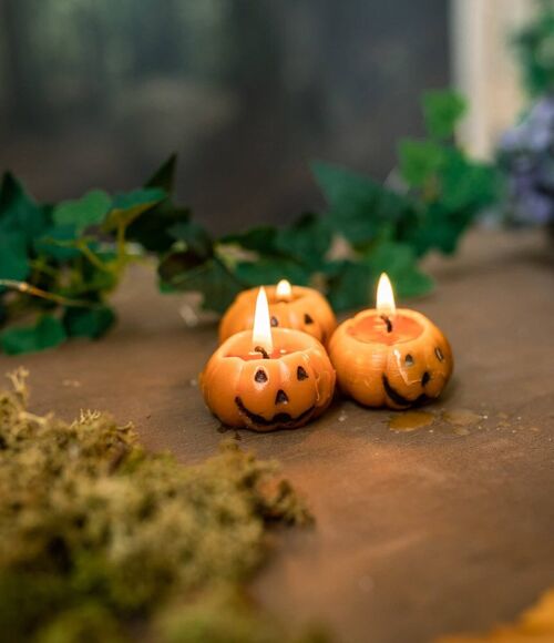 Pumpkin Candle set Halloween cinnamon orange Party Favors