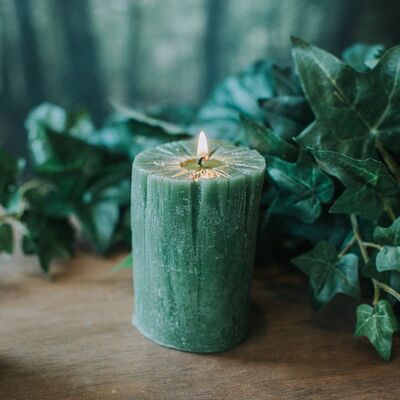 Green Candle Baumstamm aus Zedernholz Duft