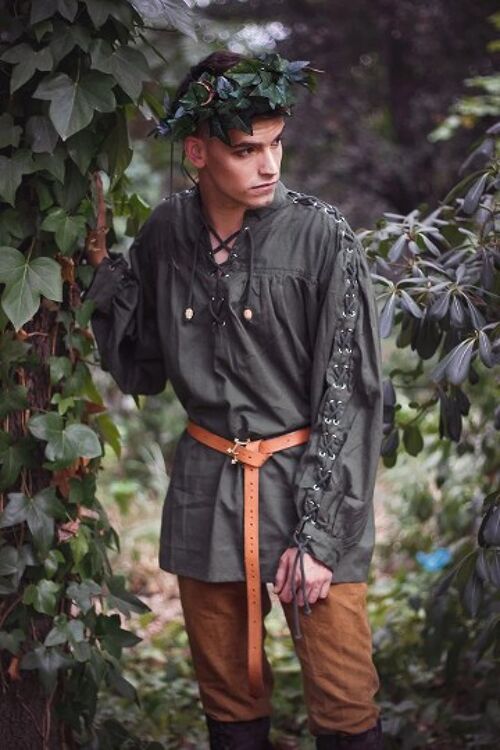 Men shirt Medieval Renaissance Cotton Steampunk Pirate__