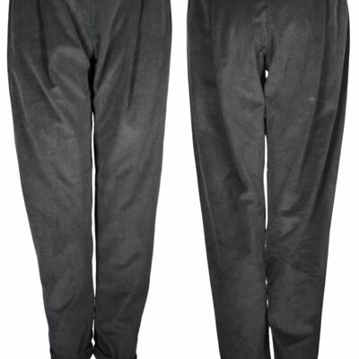 Pantalon COSY II, velours côtelé - gris foncé