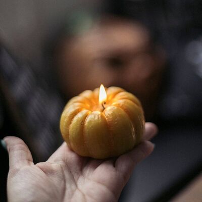 Candela Zucca Halloween arancione strega decorazione Paraffina Candela autunno Halloween decoro caduta