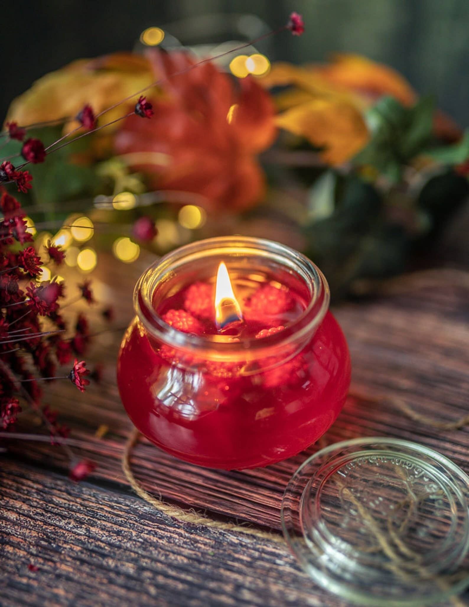 Gel Frutos Rojos Gelatina Vela Transparente Aroma Bayas__