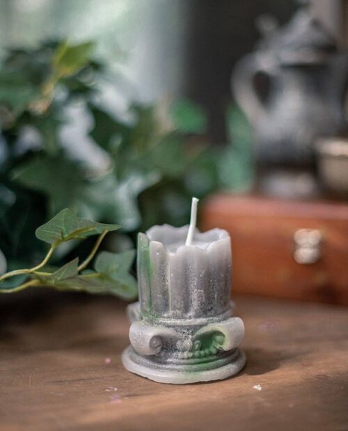 Grey Column Candle Greek Grains Candle