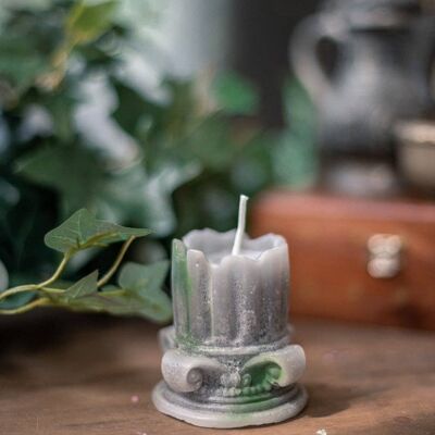 Grey Column Candle Greek Grains Candle