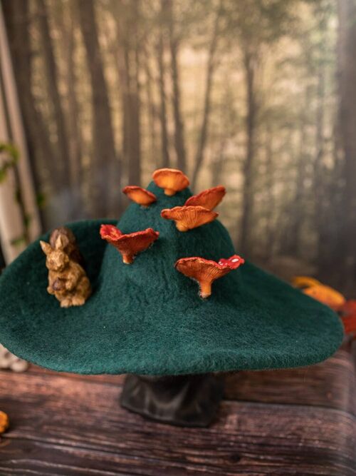 Forest Witch hat mushrooms Squirrell forest wizard Halloween