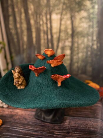 Champignons chapeau de sorcière forêt Squirrell magicien de la forêt Halloween 1