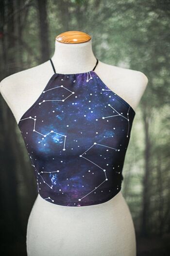 Bikini Halter top maillots de bain confortable réglable crop top bandadge yoga vêtements constellations étoiles célestes 1