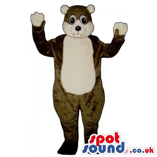 Panda spotsound Mascot Costume with his usual colours black and white