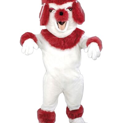 Big Rudolph the red nose reindeer spotsound Mascot Costume with red shoes .