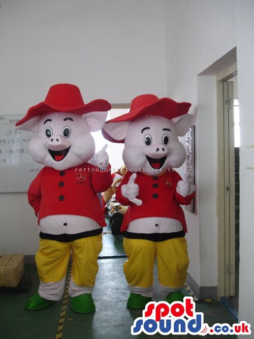 Gigantic bunny spotsound Mascot Costumes with green shorts and white t-shirt .