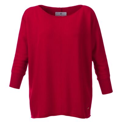 Pull cachemire rouge