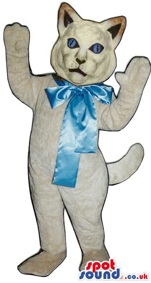 light blue cuddly rabbit with blue nose and wite underbelly .
