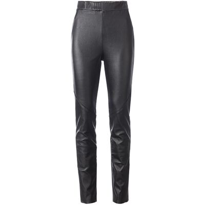 Pantalon en cuir noir