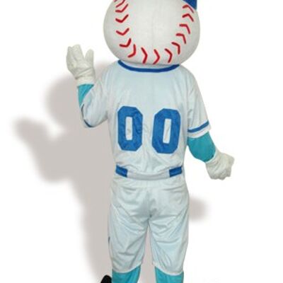 Cheerful chef spotsound Mascot Costume with white wear and checked trousers .