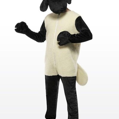 Standing tooth spotsound Mascot Costume with big white smile and bright blue eyes .