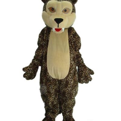 Brown Teddy Bear Couple Animal spotsound Mascot Costume With Black Nose And Eyes .