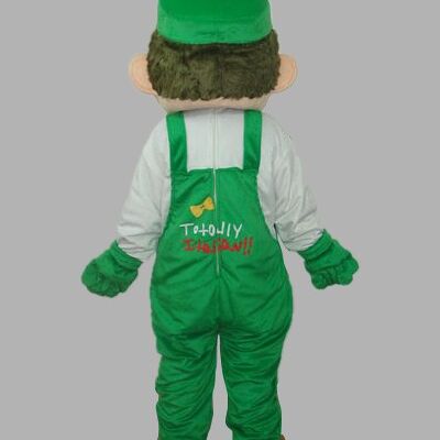 Brown Bat spotsound Mascot Costume With Green Scarf And Orange Wings .