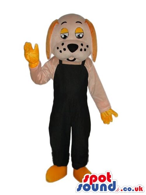 Brown And White Tiger Animal spotsound Mascot Costume With Plain T-Shirt .