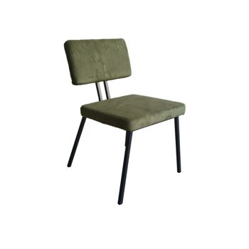 Chaise de salle à manger Finn Vert sans accoudoir - Lot de 2 pièces 1