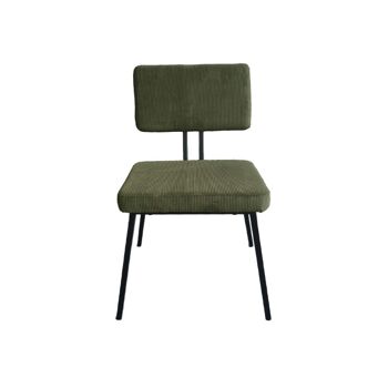 Chaise de salle à manger Finn Vert sans accoudoir - Lot de 2 pièces 2