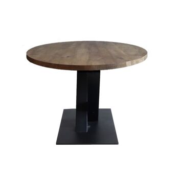 Table de salle à manger Ovale Amande Chêne Marron 200x110cm Pied V 240*120cm 2