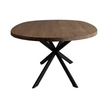 Table à manger Ovale Large Chêne Marron 200x110cm Pied Mikado 200x110cm 2