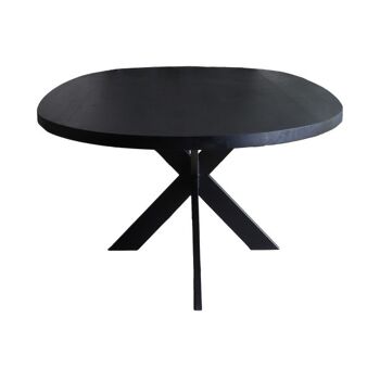 Table à manger Ovale Large Chêne Noir 200x110cm Spider Leg Narrow 260x120cm 2