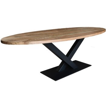 Table de salle à manger Oval Mango 200x110cm avec Pied en V 220x110cm 164 1