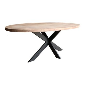 Table de salle à manger Oval Acacia 200x110cm avec Spider Leg Narrow 200x110cm 193 1