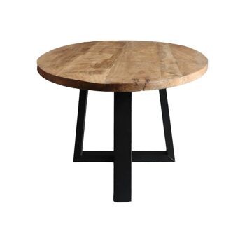 Table de salle à manger Ovale Mango 200x110cm avec pied croisé en U 240x120cm 200 2