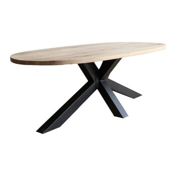 Table à manger Chêne Ovale Large avec Pied Araignée 200x110 280x120cm 208 1