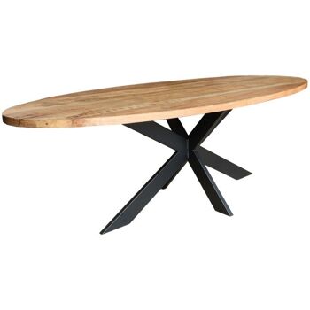 Table de salle à manger Oval Mango 200x110cm avec Spider Leg Narrow 200x110cm 210 1