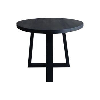 Table à manger Ovale Acacia Noir 200x110cm avec pied U Cross 200x110cm 226 2