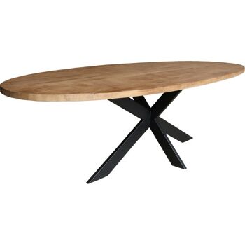 Table de salle à manger Oval Mango NF 200x110cm avec Spider Leg Narrow 220x110cm 231 1