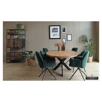 Table de salle à manger Oval Mango NF 200x110cm avec Spider Leg Narrow 220x110cm 231 3