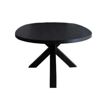 Table à manger Ovale Large Chêne Noir 200x110cm Pied Araignée 280x120cm 244 2