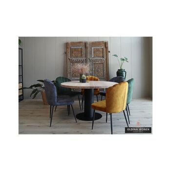 Table de salle à manger Round Chêne avec pied colonne – 130 cm 140 264 2