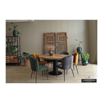 Table de salle à manger Round Mango avec pied colonne – 130 cm 160 274 2