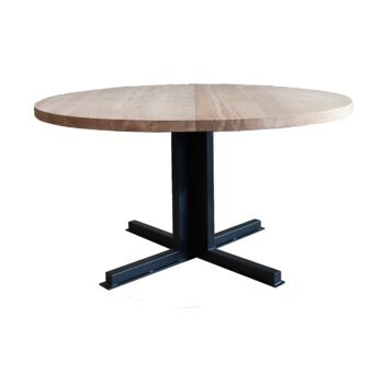 Table de salle à manger Round Oak 130 avec pied Plus 150 1