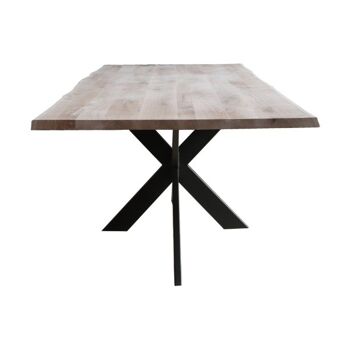 Table tronc d'arbre Chêne 200x100cm avec pied Araignée Étroit 220x100cm 405 2