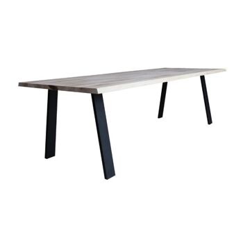 Table tronc d'arbre Chêne 200x100cm avec pied Trapèze Étroit 220x100cm 476 1