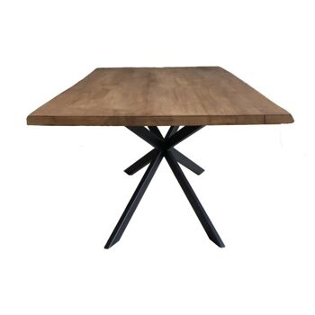 Table tronc d'arbre Chêne Marron 200x100cm avec pied Mikado Marron Foncé 280x100cm 564 2