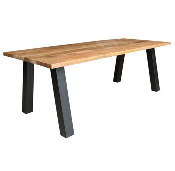 Table de salle à manger Mango 200x100cm avec pied fendu 180x90cm 708 2