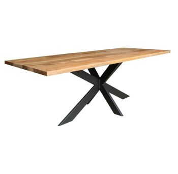 Table de salle à manger Mango 200x100cm avec pied en U étroit 200x100cm 723 1