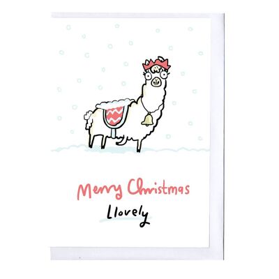 Christmas lovely Llama Card