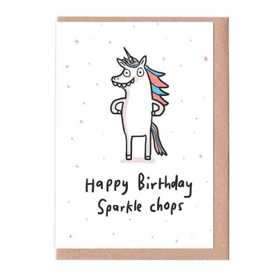 Sparkle Chops Birthday Card