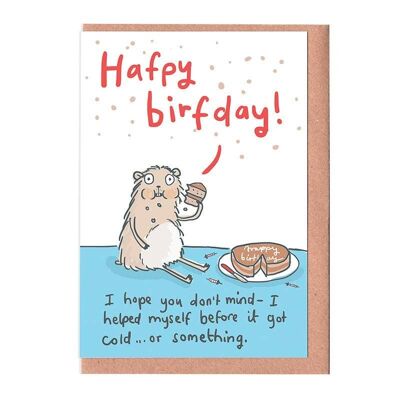 Happy Birthday Hamster Card