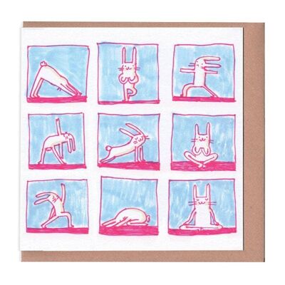 Yoga Rabbit Greeting Card